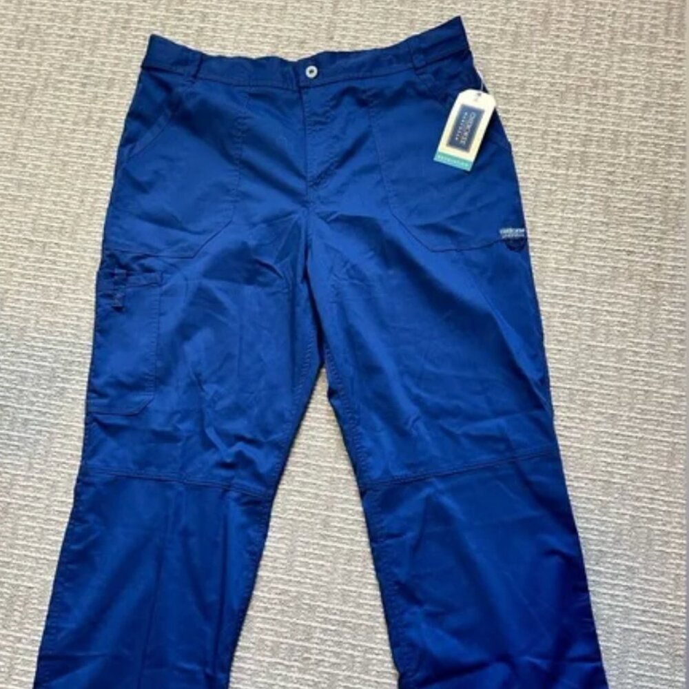 Cherokee Men's Navy Zip Fly Cargo Scrub Pant